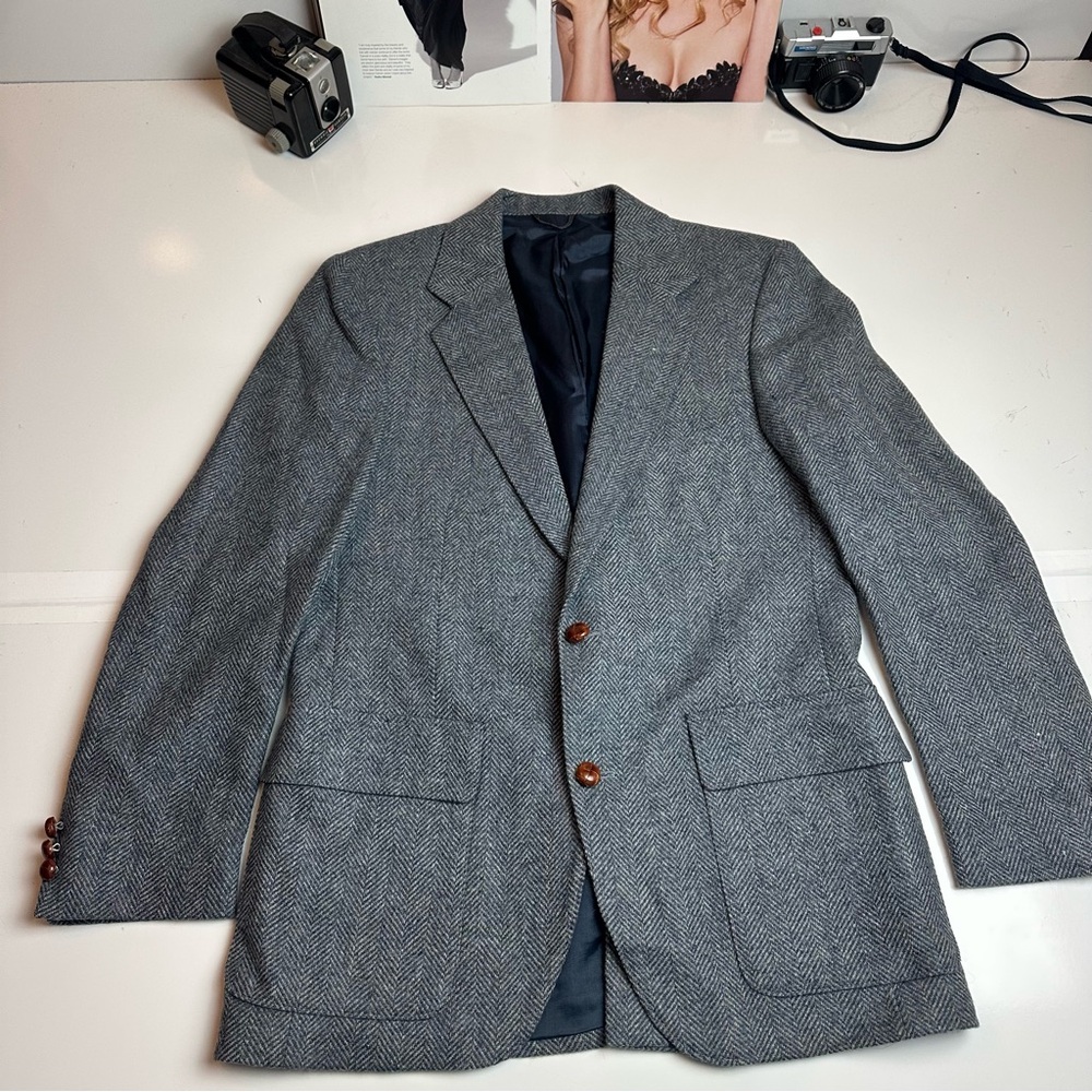 Vintage Farah WFF 100% Wool Gray Blazer | Men’s 38R Classic Tailored SportCoat
